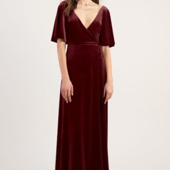 Jenny Yoo Dresses & Skirts - Jenny Yoo Collection Marin Velvet Maxi Wrap Dress